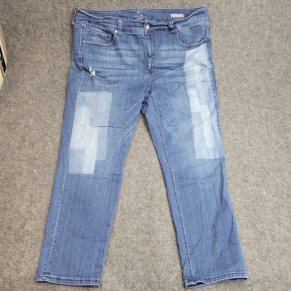 Seven7 Jeans Womens 20W Melissa McCarthy Distressed Relaxed Fit Casual Stretch